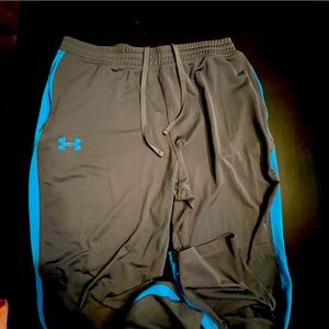 2xl under armour track pants - grey/blue